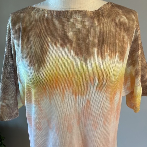 Luisa Ricci Italy watercolor / ombré lightweight knit sweater dolman sz Small - Picture 7 of 11